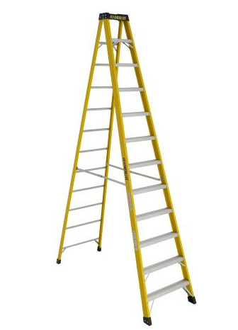 Featherlite 12' Extra-Heavy Duty Fiberglass Step Ladder