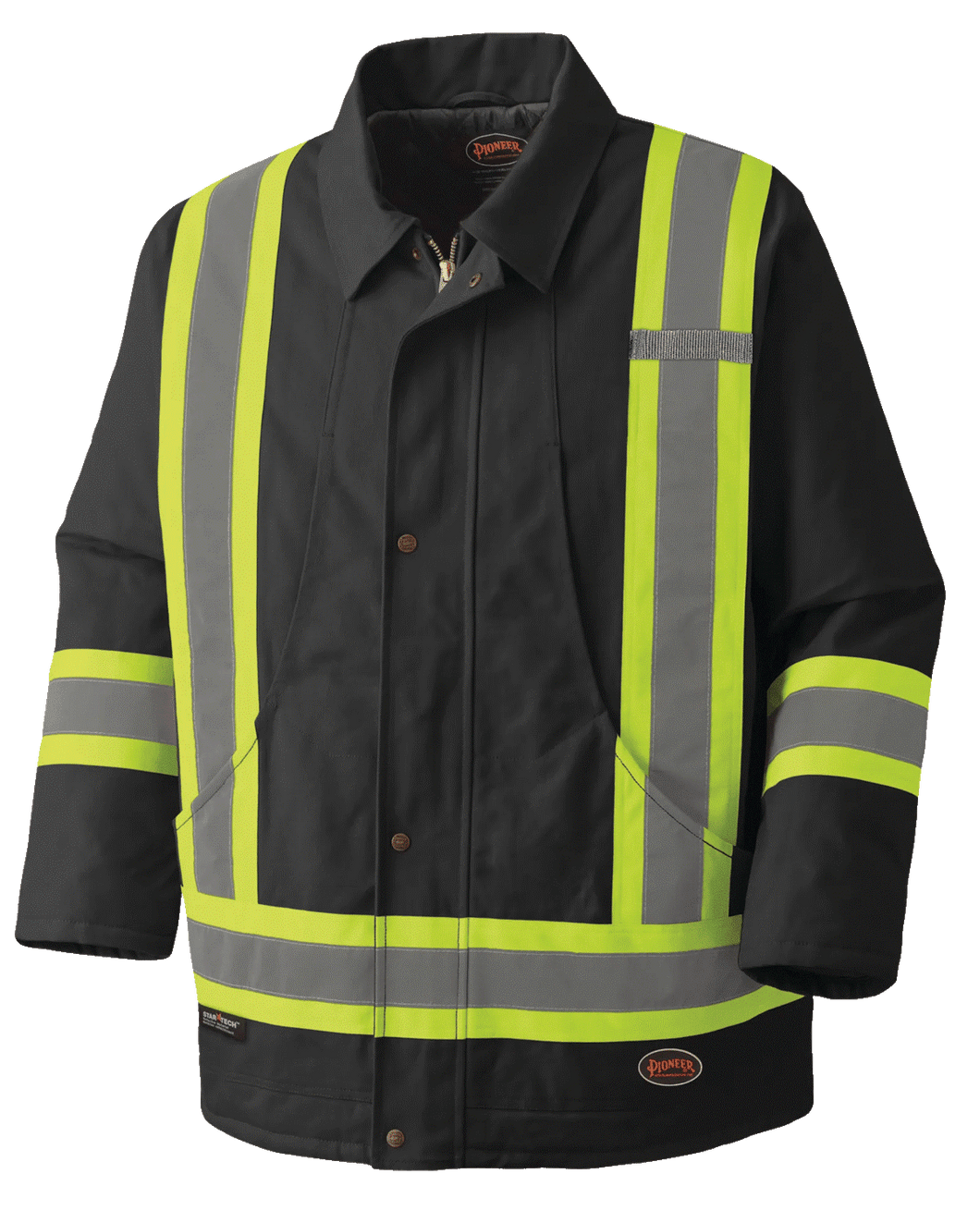 Pioneer® Quilted Cotton Duck Winter Safety Parka, Black