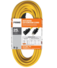 Load image into Gallery viewer, Prime 25ft SJTW Outdoor Extension Cord
