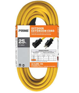 Prime 25ft SJTW Outdoor Extension Cord