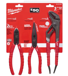 Milwaukee Comfort Grip Plier Set 3 Piece