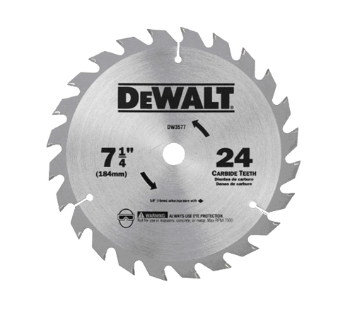 Dewalt 7-1/4 24T Carbide OPP Circular Saw Blade