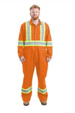 Load image into Gallery viewer, Berne Safety Striped Gasket Unline Coverall
