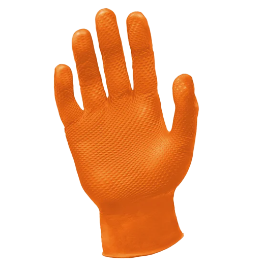 Ronco Octopus Grip 8 Orange Nitrile Examination Gloves