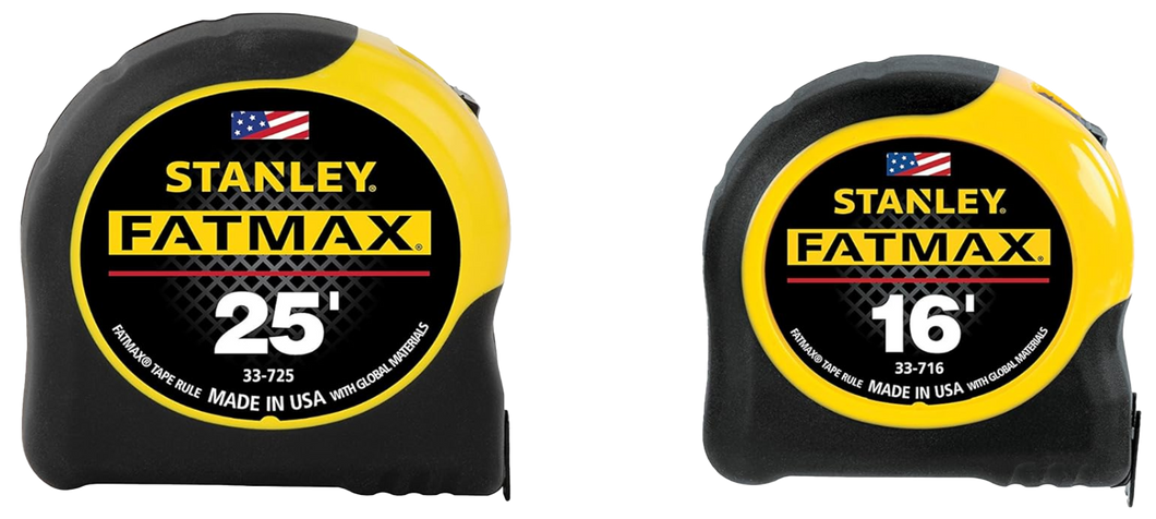 Stanley Fatmax Measuring Tapes 2-PACK, 25 FT AND 16 FT