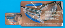 Load image into Gallery viewer, Tek Optical Universal B-26+ Wing Mate® Blue Glasses Sideshields, Small &amp; Medium Frames
