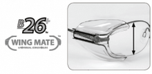 Load image into Gallery viewer, Tek Optical Universal B-26+ Wing Mate® Blue Glasses Sideshields, Small &amp; Medium Frames
