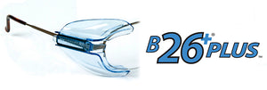 Tek Optical Universal Blue B-26+ and Clear B-52+ Glasses Sideshields, 20 Pairs