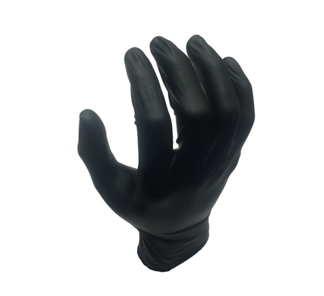 Tuff Grade Disposable 5mil Nitrile Black Gloves, 100/Box