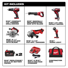 Load image into Gallery viewer, Milwaukee® M18™ Cordless 6 PC Tool Combo Kit
