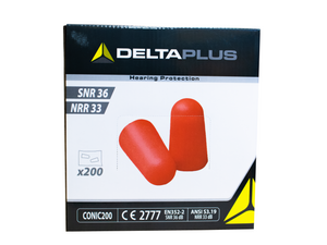Delta Plus Deplug Disposable Tapered Fit Earplugs, 200/Box