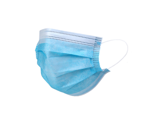 WASIP Blue Disposable Pleated Surgical Face Mask with Ear Loops, 50/Box
