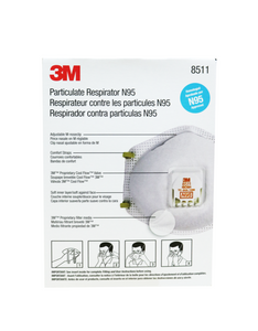 3M Particulate Respirator N95 Face Mask with Valve, 10 Masks/Box
