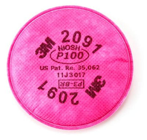 3M Particulate Filter 2091 P100 6000, 2 Filters/Bag