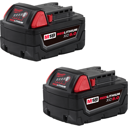 Milwaukee® M18™ REDLITHIUM™ XC5.0 Extended Capacity Battery, 2 Pack