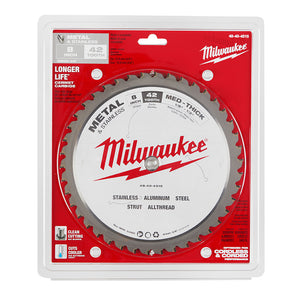 Milwaukee® Circular Saw Metal Cutting Blade 8" 42T
