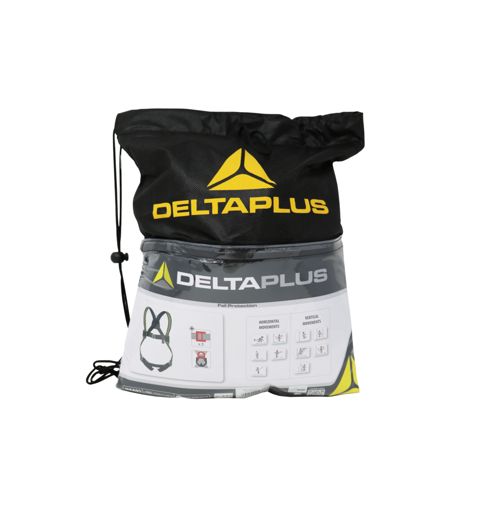 Delta Plus Fall Protection Kit w Fall Arrester Anchorage Point & Shock ...