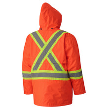Load image into Gallery viewer, Pioneer Hi-Viz 150D Lightweight Waterproof Safety Jacket with Detachable Hood, Orange
