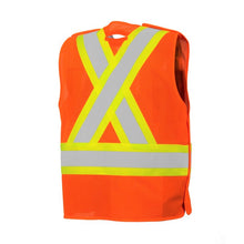Load image into Gallery viewer, WASIP 5 Point Tearaway Mesh Safety Vest with 4 Pockets Class 2 Level 2, Orange
