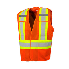Load image into Gallery viewer, WASIP 5 Point Tearaway Mesh Safety Vest with 4 Pockets Class 2 Level 2, Orange
