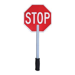 Handheld STOP Sign on Paddle, 12 x 12 inch