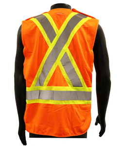 Delta Plus Surveyors Flame Retardant Safety Vest, Orange