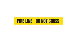 INCOM Barricade Tape "FIRE LINE DO NOT CROSS",  3" x 1000'