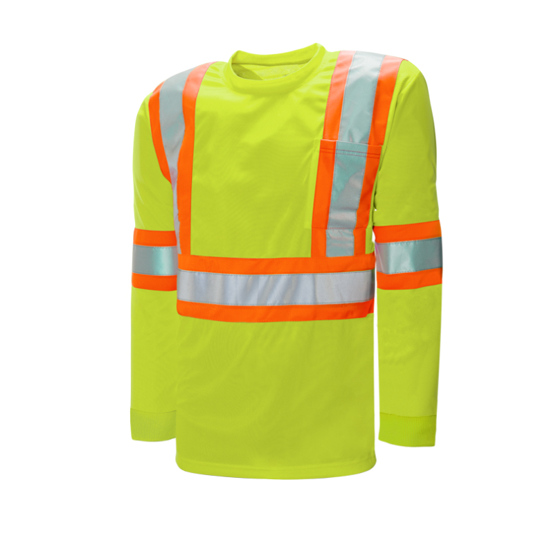 WASIP Long Sleeve Polyester Traffic Shirt, Green
