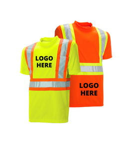 Custom Screen Print on WASIP Short Sleeve Polyester Traffic Shirts