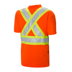 WASIP Short Sleeve Polyester Safety Shirt, Orange