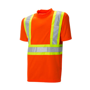 WASIP Short Sleeve Polyester Safety Shirt, Orange
