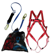 Load image into Gallery viewer, Delta Plus Lightweight Harness with 6ft Shock Pack Absorbing Lanyard Set
