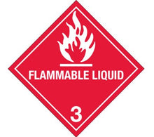 Load image into Gallery viewer, Accuform DOT Hazard Class 3 Adhesive Placards - Flammable Liquid
