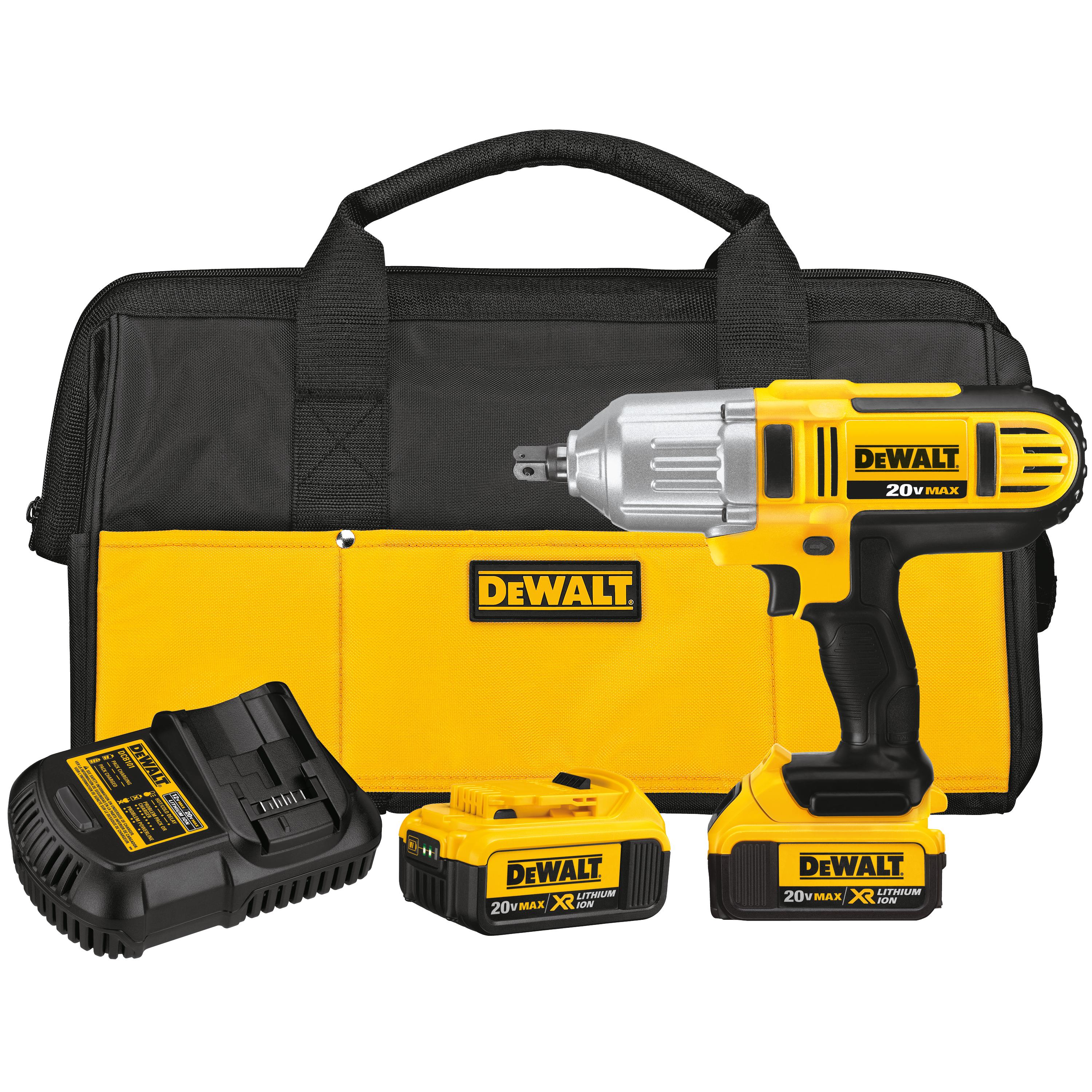 Dewalt 20V MAX 1 2 High Torque Impact Wrench Kit Great Lakes Supply
