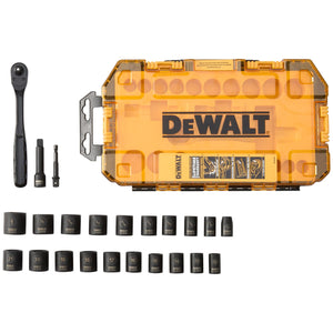 Dewalt Deep Combination 3/8" Drive Impact Socket Set, 23 PC