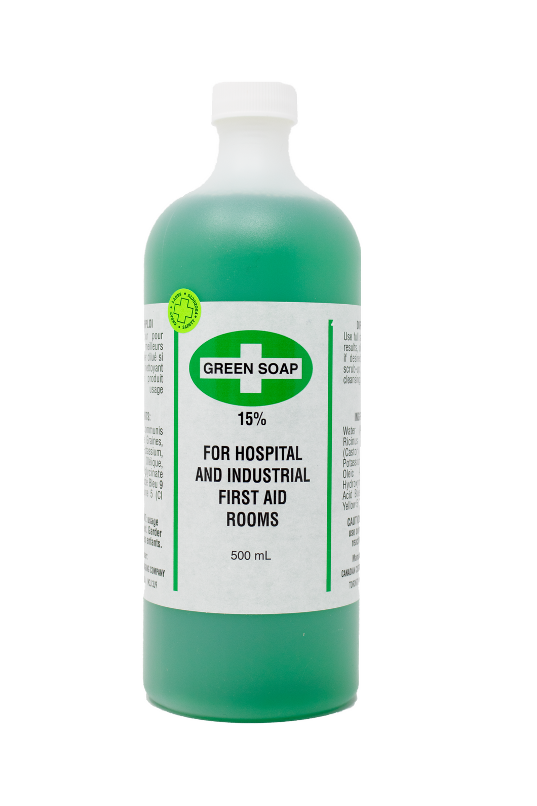First Aid 15% Green Soap Liquid 500ml (16oz) Bottle