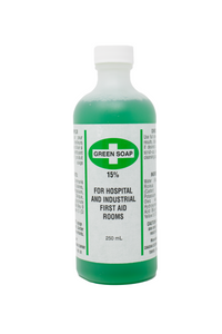 First Aid 15% Green Soap Liquid 250ml (8oz) Bottle