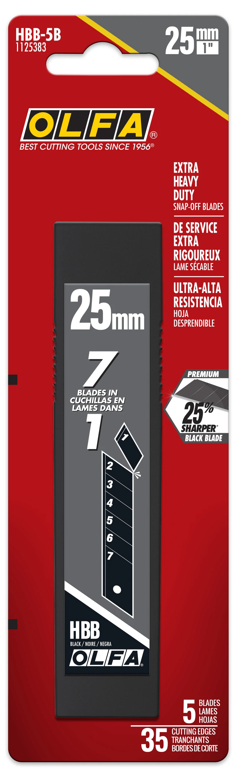OLFA 25mm Black Ultra-Sharp Snap Blade Packs