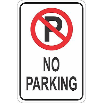 Metal No Parking Sign, 12