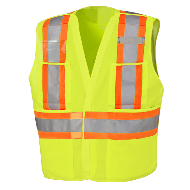 Tuff Grade High Vis 5 Point Tearaway Safety Vest, Green