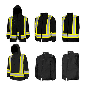 WASIP Hi-Vis 6-in-1 Winter Traffic Parkas