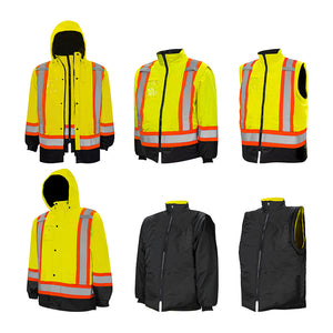 WASIP Hi-Vis 6-in-1 Winter Traffic Parkas