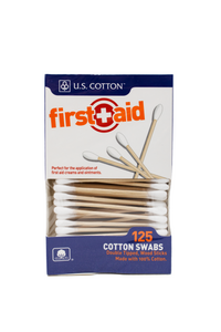 U.S. Cotton First Aid Cotton Swabs - Qty: 125