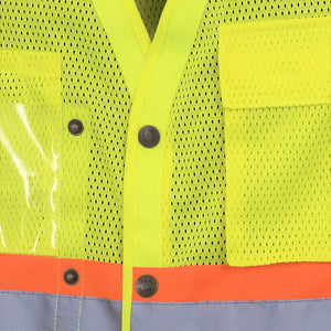 Pioneer Drop Shoulder Mesh Safety Vest, Green