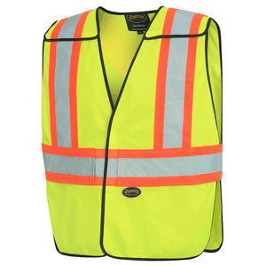 Pioneer Solid Tricot Polyester Safety Vest Yellow, One Size