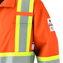 Load image into Gallery viewer, Pioneer Hi-Viz Orange Fire-Resistant FR-Tech® 88/12 FR/ARC Rated 7oz Coverall
