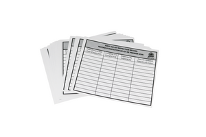 WASIP First Aid Kit Inspection Record Cards (5" x 4")