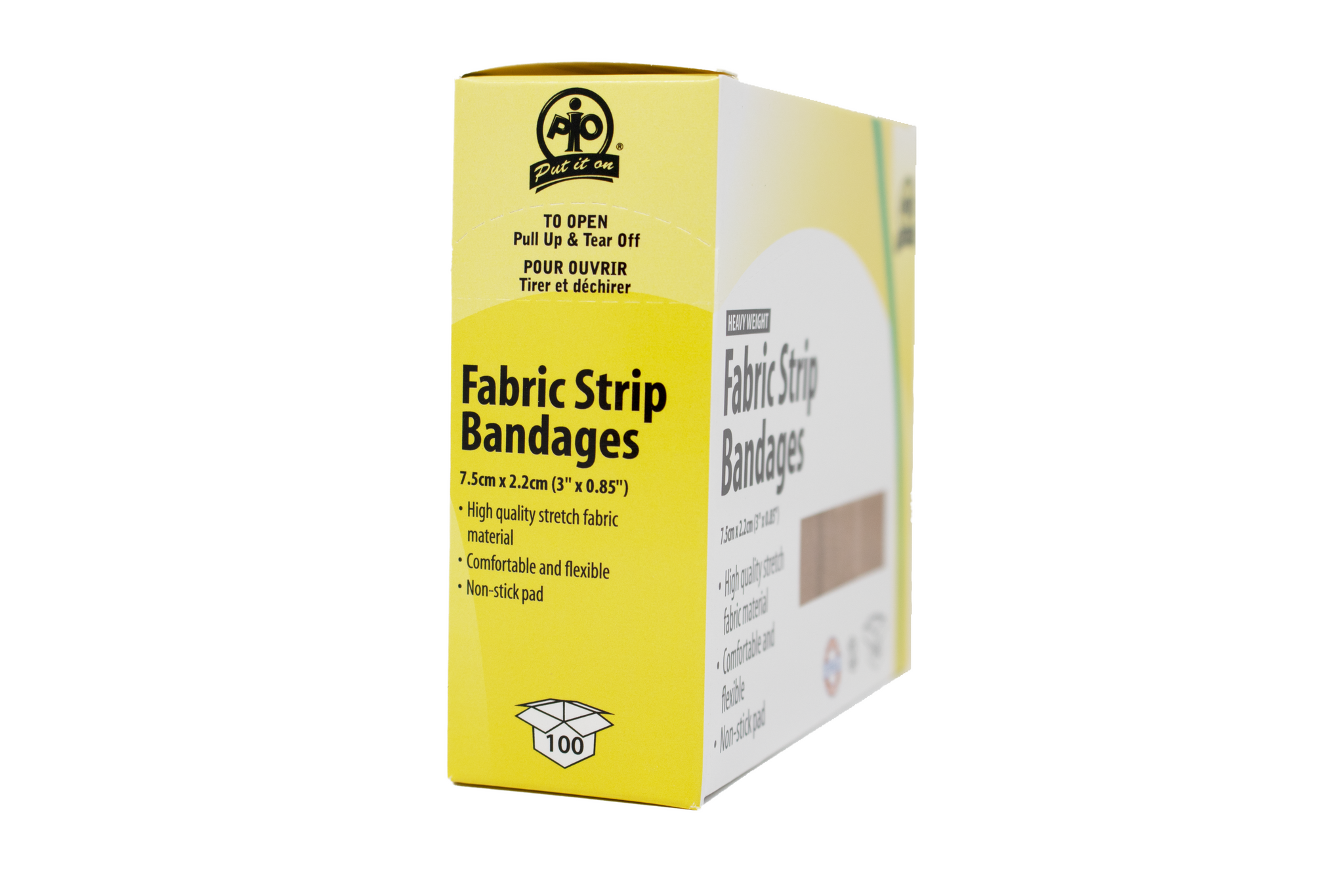 Adhesive Bandage, Fabric Strips, 1 x 3, 100/bx