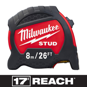 Milwaukee® STUD™ Tape Measure, 8m/26ft